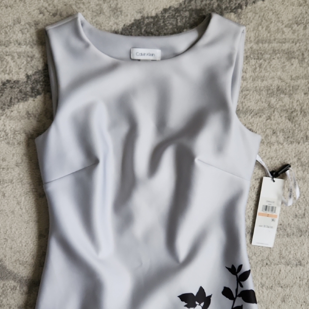 Calvin Klein Sleeveless Dress - Light Gray